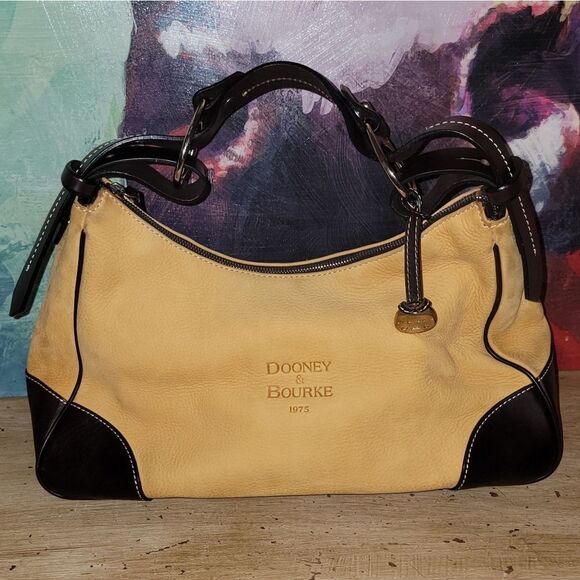 Dooney & Bourke 1975 Soft Leather Hobo Style Handbag Purse - Picture 1 of 17